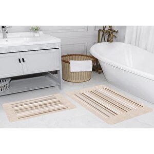 Rovi̇go Home Di̇ji̇tal Baskili İki̇li̇ Banyo Paspas Takimi Rvg5226