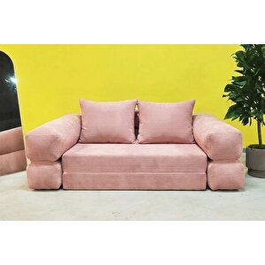 Katlanir Yatak Çok Fonksi̇yonlu Koltuk, Pembe