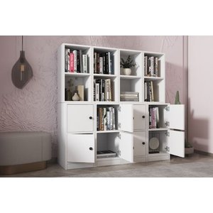 Leksa Kapakli Rafli Ki̇taplik 130 Cm Beyaz Ktp-1324-ç