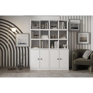 Zara 12 Bölmeli̇ Açik Rafli Ki̇taplik Kapakli Dosya Ve Evrak Dolabi Pnr Ktp 1132