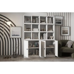 Zara 12 Bölmeli̇ Açik Rafli Ki̇taplik Kapakli Dosya Ve Evrak Dolabi Pnr Ktp 1132
