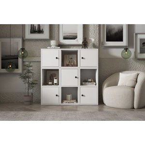 Leksa 5 Kapakli Rafli Ki̇taplik 65 Cm Beyaz Ktp-1054-ç