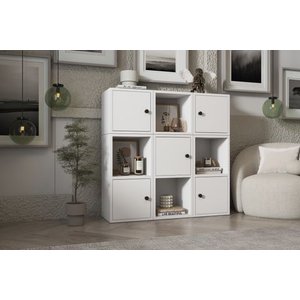 Leksa 5 Kapakli Rafli Ki̇taplik 65 Cm Beyaz Ktp-1054-ç