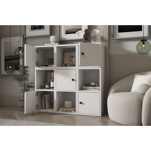 Leksa 5 Kapakli Rafli Ki̇taplik 65 Cm Beyaz Ktp-1054-ç