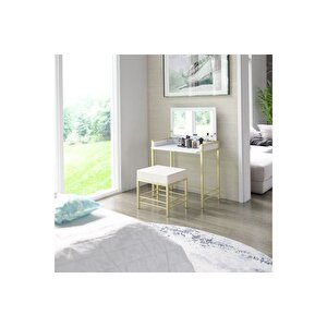 Claudi̇a Şi̇fonyer Ve Tabure, Metal, Gold Beyaz