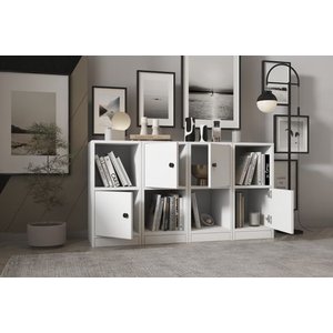 Leksa 4 Kapakli Rafli Ki̇taplik 130 Cm Beyaz Ktp 1179 Ç