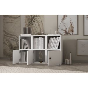 Leksa 3 Kapakli Rafli 65 Cm Beyaz Ktp-1050-ç Ki̇taplik
