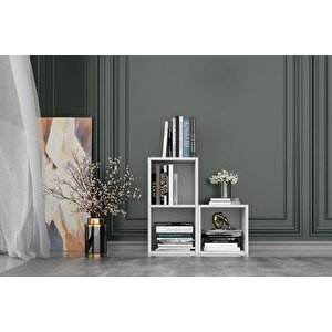 Leksa 3 Rafli Ki̇taplik 67 Cm Beyaz Ktp-1206