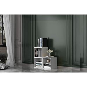 Leksa 3 Rafli Ki̇taplik 67 Cm Beyaz Ktp-1206
