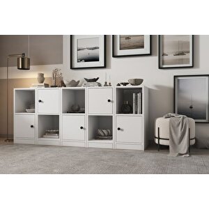 Consola Rafli Dolapli Konsol Beyaz 160 Cm Kns-1027-ç