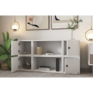 Consola Modern Çok Bölmeli̇ Kapakli Konso
