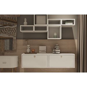 Consola Geni̇ş Depolama Alanli Duvara Monte Çok Fonksi̇yonlu Konsol Nrg-kns-1013