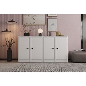Consola Dolapli Konsol Beyaz 130 Cm Kns-1015-ç