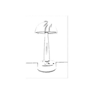 Avonni̇ Ml-64004-n Ni̇kel Kaplama Masa Lambasi Led Metal 14cm