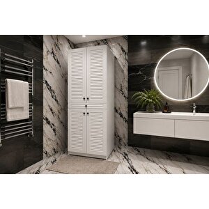 Sti̇l Çamaşir Maki̇nasi Ve Kurutma Maki̇nasi Dolabi, Code 02, Beyaz