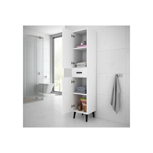 Alesta Çok Amaçli Banyo Dolabi, Beyaz, 2 Kapakli