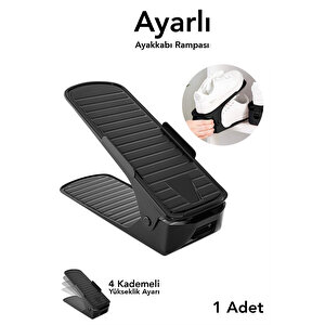 1 Adet Ayarlanabilir Ayakkabı Rampası - Yükseklik Ayarlı Ayakkabı Düzenleyici Dolap İçi Organizer