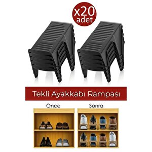 20 Adet Tekli Ayakkabı Düzenleyici Rampa
