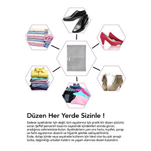 10'lu Set - 5 Tekli Ayakkabı Rampası Ve 5 Ayakkabı Organizer Hurc