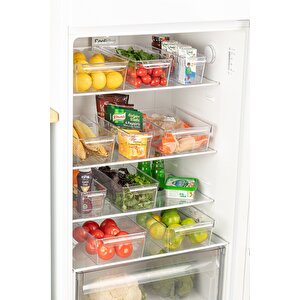 3'lü Buzdolabı Düzenleyici - Şeffaf Buzdolabı Içi Düzenleyici Organizer 3xmini