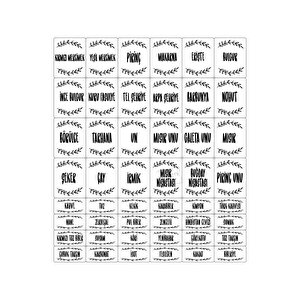 48 Adet Baharat Kavanoz Etiketi - Bakliyat Baharat Sticker Etiket