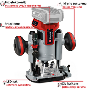 Profesyonel Akülü Dik Freze/kenar Freze Tp-ro 18 Set Li Bl-solo