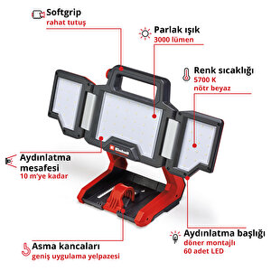 Profesyonel Akülü Aydınlatma Tp-cl 18/3000 Li-solo 4514172