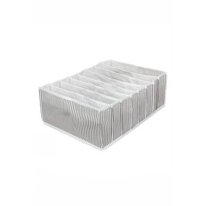 2 Adet 8 Bölmeli Çizgili Akordiyon Çok Amaçlı Çekmece Dolap İçi Organizer Düzenleyici 30x39x14 Cm Xl
