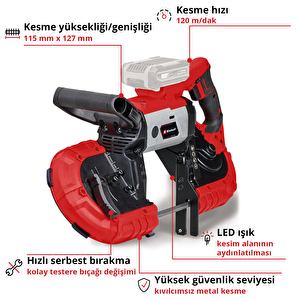 Akülü Şerit Testere Te-mb 18/127 Li-solo 4504216