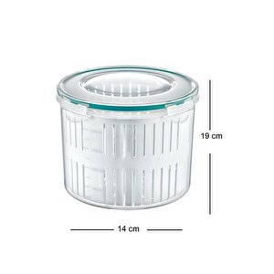 2'li Set Süzgeçli Turşuluk - Zeytin Turşu Saklama Kabı 2,5 Lt