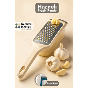1 Adet Hazneli Rende - Pratik Plastik Hazneli El Rendesi Karışık Renk