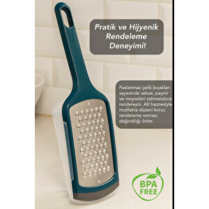 1 Adet Hazneli Rende - Pratik Plastik Hazneli El Rendesi Karışık Renk