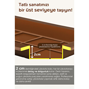 1 Adet Dubai Çikolatası Kalıbı - Büyük Tablet Çikolata Kalıbı Silikon Kalıp