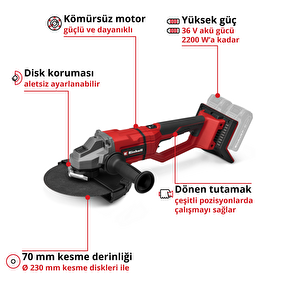 Profesyonel Akülü Avuç Taşlama Makinesi Tp-ag 36/230-22 Li Bl-solo
