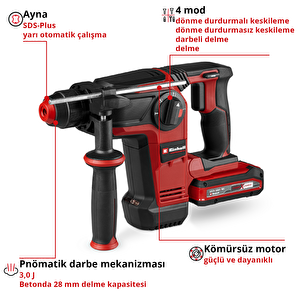 Profesyonel Akülü Pnömatik Matkap Tp-hd 18/28 Li Bl +4 (1x3,0ah+)