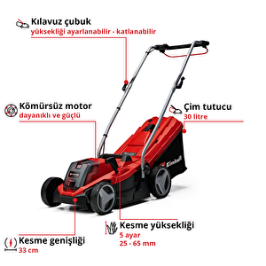Akülü Çim Biçme Makinesi Ge-cm 18/33 Li-solo 3413266