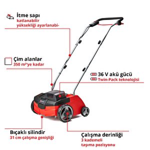 Akülü Çim Havalandırma Gc-sc 36/31 Li-solo 3420660