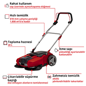 Akülü Zemin Temizleme Makinesi Te-sw 18/610 Li-solo 2352040