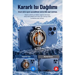 Kablolu Cep Telefon Soğutucu Oyuncu Radyatör Soğutma Fanı Acc90 Siyah