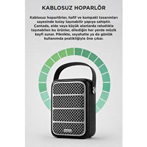 Bluetooth Hoparlör Kablosuz Taşınabilir Speaker K12 Siyah