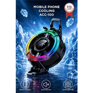 Kablolu Cep Telefon Soğutucu Oyuncu Radyatör Soğutma Fanı Acc100 Siyah