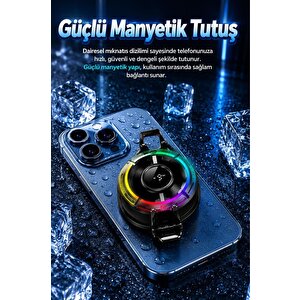 Kablolu Cep Telefon Soğutucu Oyuncu Radyatör Soğutma Fanı Acc100 Siyah
