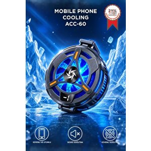 Kablolu Cep Telefon Soğutucu Oyuncu Radyatör Soğutma Fanı Acc60 Siyah