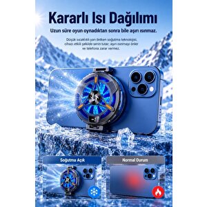 Kablolu Cep Telefon Soğutucu Oyuncu Radyatör Soğutma Fanı Acc60 Siyah