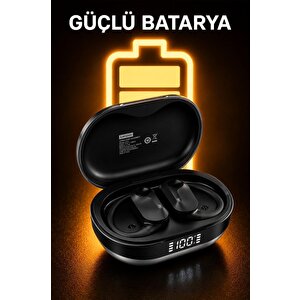 Lenovo Thinkplus Bluetooth Kulaklık Akıllı Dijital Göstergeli 5.4 Kablosuz Kulaklık Lk2 Gri Siyah