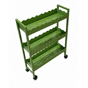 Tekerlekli Servis Arabası Mutfak Rafı Organizer Banyo Rafı 4015