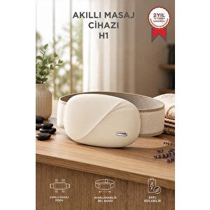 Şarjlı Masaj Cihazı Akıllı Masaj Yastığı Sırt Bel Ve Karın Spa Masaj Cihazı H1 Bej