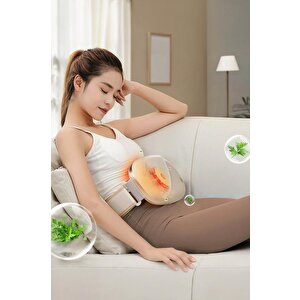 Şarjlı Masaj Cihazı Akıllı Masaj Yastığı Sırt Bel Ve Karın Spa Masaj Cihazı H1 Bej