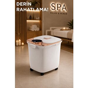 N3 Cf668 Akıllı Sulu Ayak Masaj Cihazı Isıtmalı Ayak Banyo Kovası Beyaz