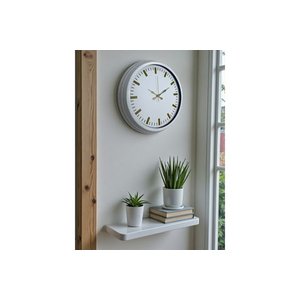Beyaz Zarafet Metal Duvar Saati̇ 40 Cm